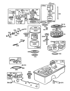Fuel Tank Assembly A/C,rewind Diagram and Parts List for 110902-1189-XX  Briggs and Stratton Engine
